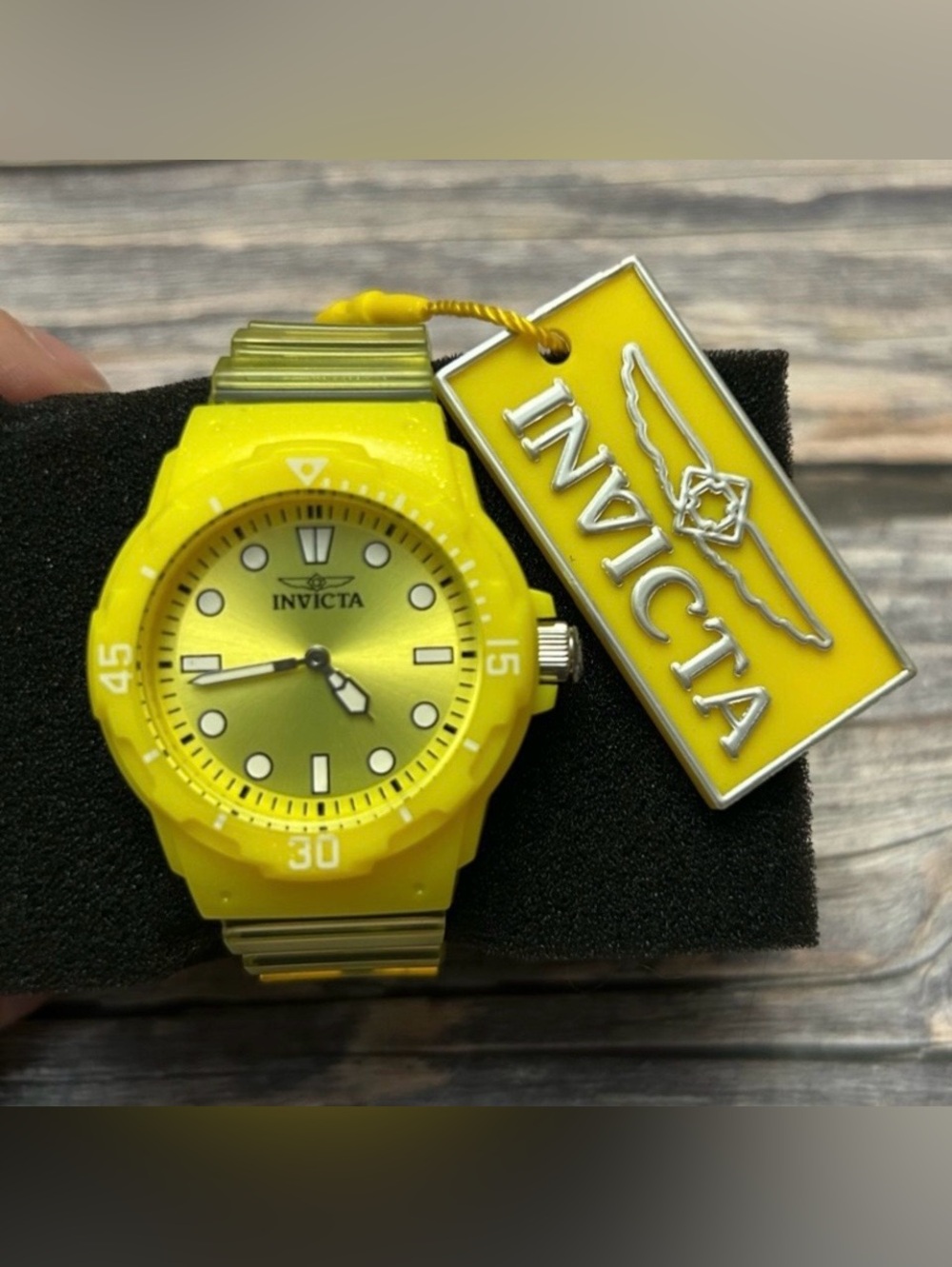 Women’s Invicta Celestial Cloud Bright Yellow Dive-Style Wristwatch